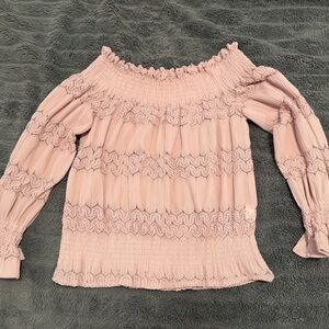 Amazon Pink Off-Shoulder Blouse